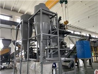 Μηχάνημα νιφάδων φιαλών κατοικίδιων ζώων Zig Zag και διαχωριστή αέρα